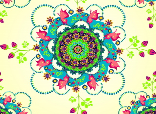 Kostenloses Mandala Flowers Wallpaper für Android, iPhone und iPad