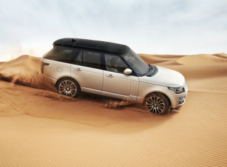 Range Rover In Desert Background for Android, iPhone and iPad
