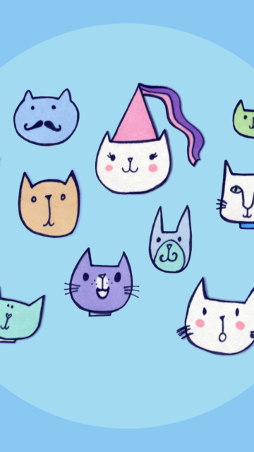 Fondo de pantalla Happy Cats 360x640