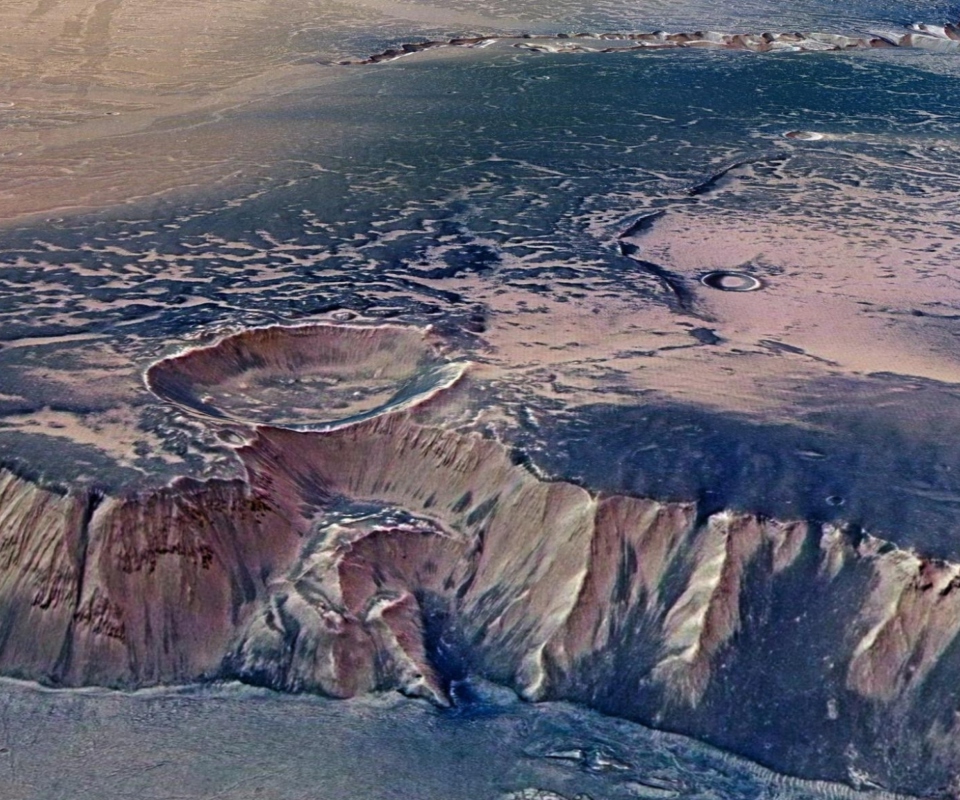 Das Mars Crater Wallpaper 960x800