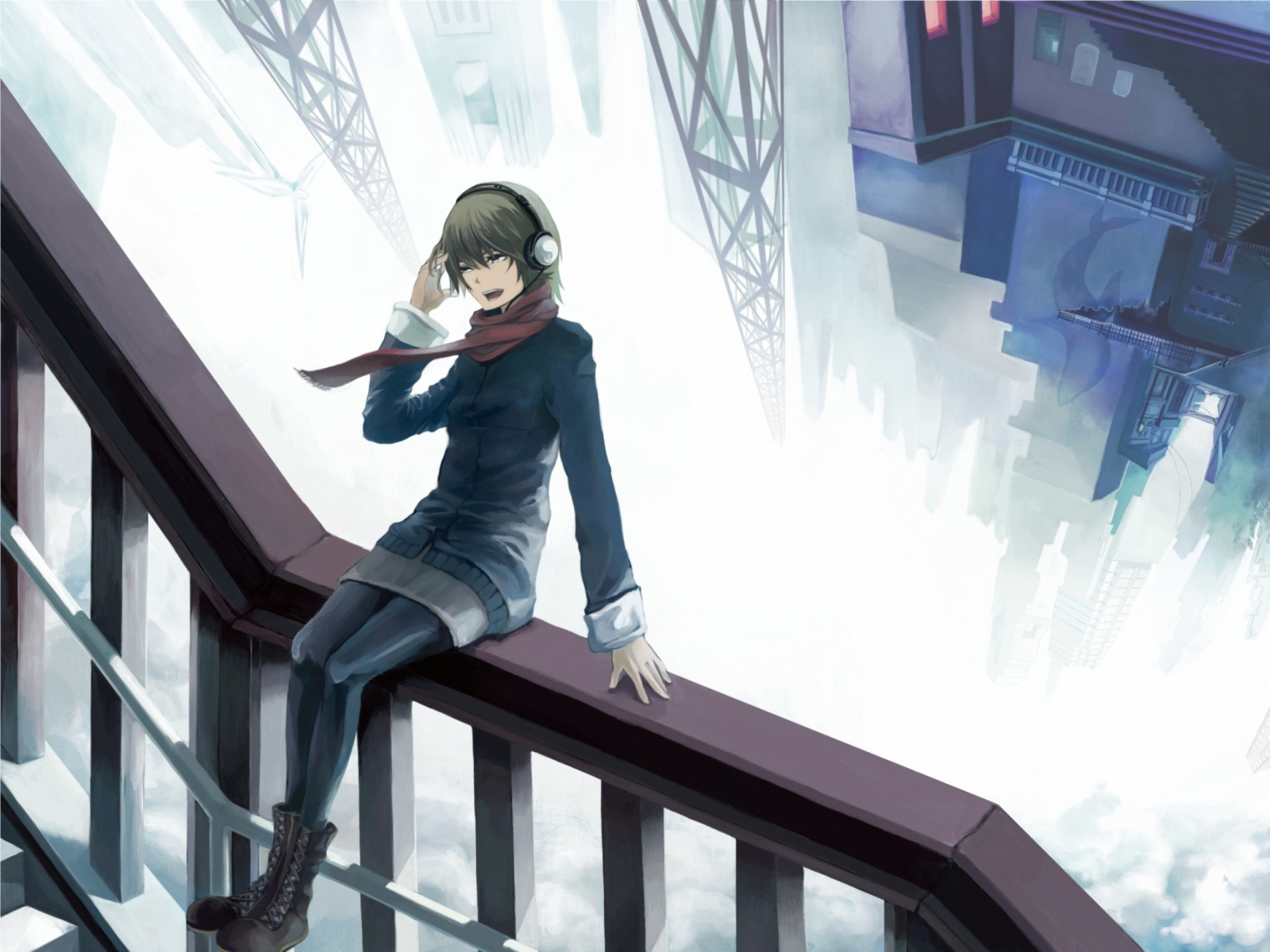 Anime Girl With Headphones screenshot #1 1600x1200