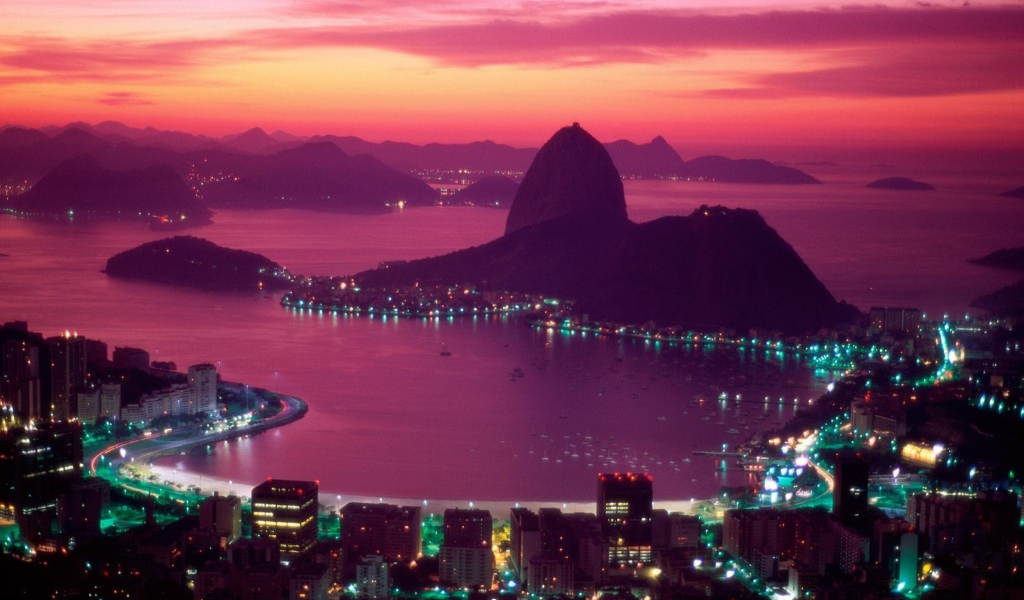 Screenshot №1 pro téma Sugarloaf Mountain Rio Brazil 1024x600