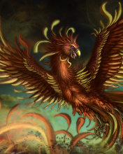 Обои Mythology Phoenix Bird 176x220