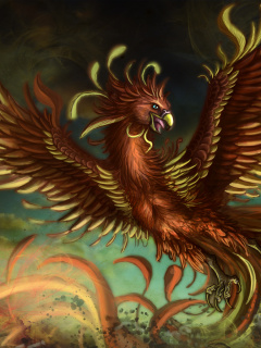 Das Mythology Phoenix Bird Wallpaper 240x320