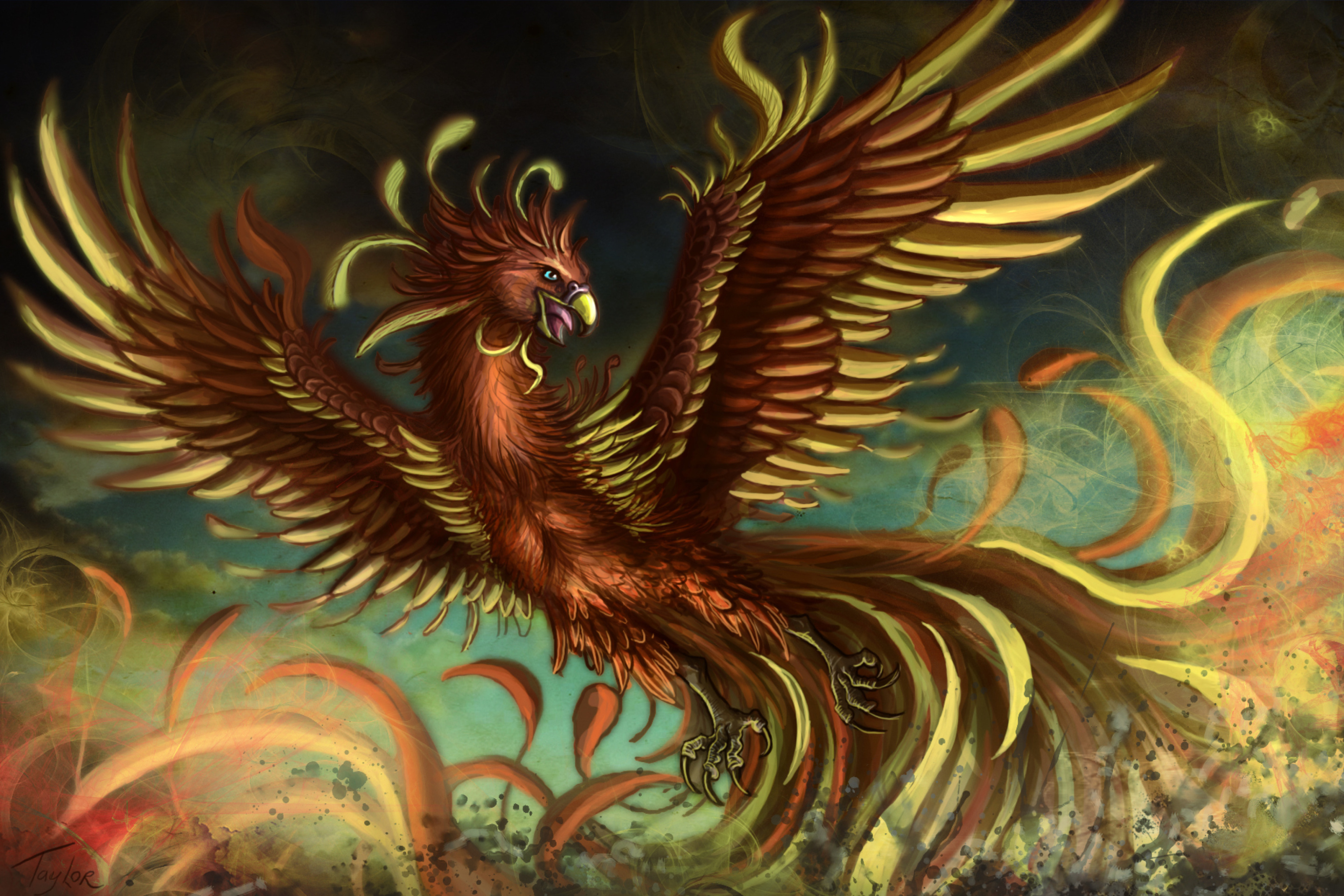 Fondo de pantalla Mythology Phoenix Bird 2880x1920