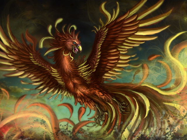 Mythology Phoenix Bird wallpaper 640x480