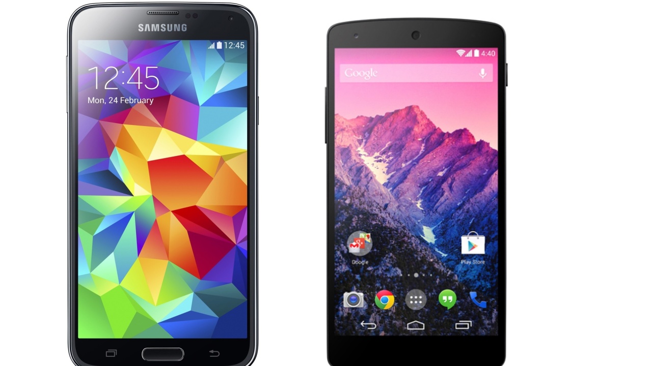 Samsung Galaxy S5 and LG Nexus screenshot #1 1280x720