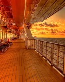 Sfondi Sunset on posh cruise ship 128x160