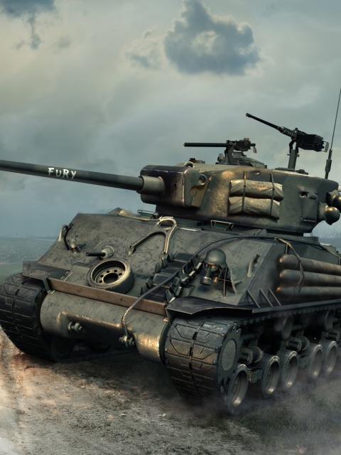 Обои World of Tanks Blitz America 480x640