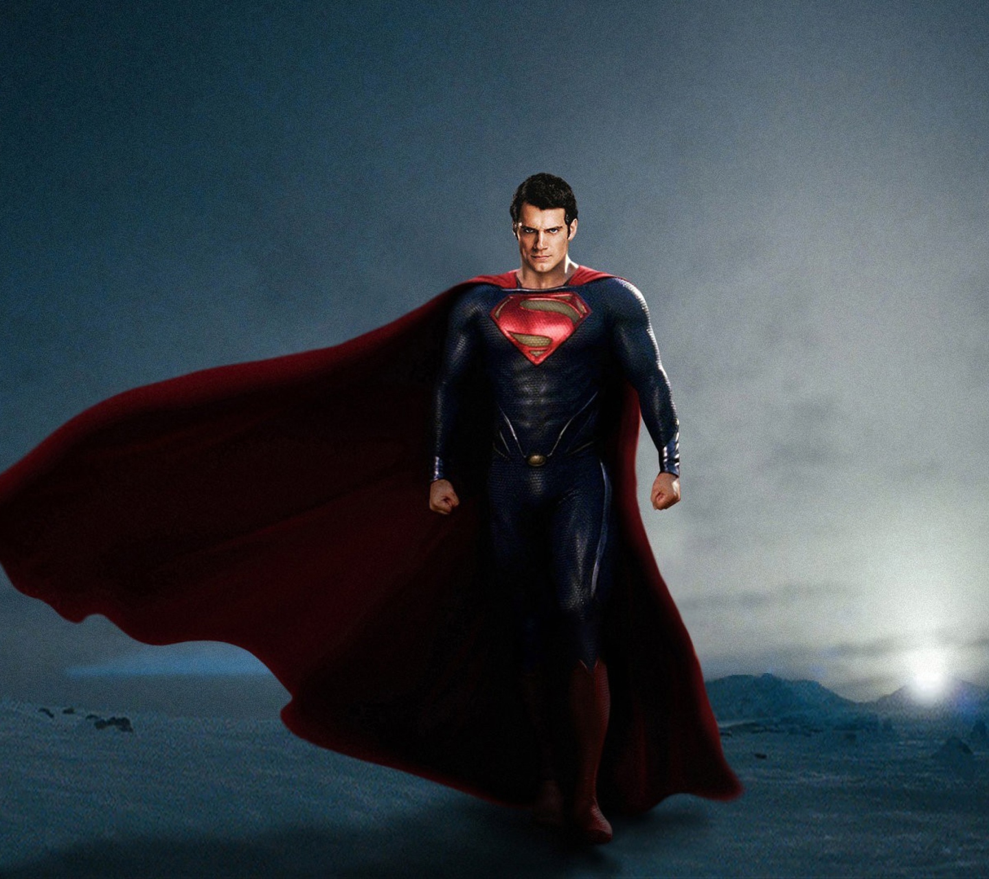 Fondo de pantalla Man Of Steel - Henry Cavill 1440x1280