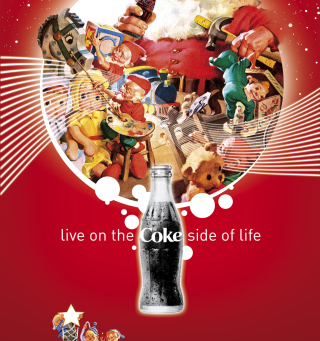 Kostenloses Coca Cola Santa Christmas Wallpaper für iPad 2