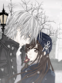 Das Cute Anime Couple Wallpaper 240x320