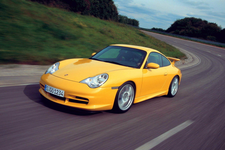 Yellow Porsche wallpaper