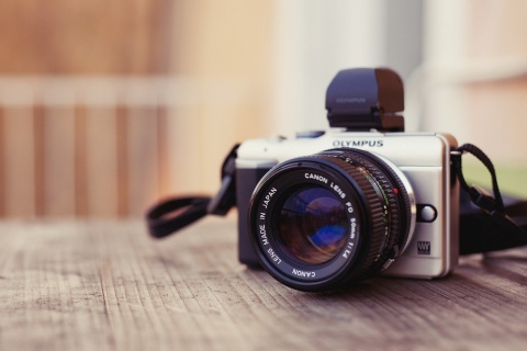 Das Olympus DSLR Camera Wallpaper 480x320