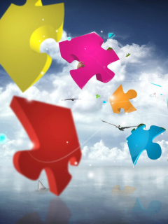 Screenshot №1 pro téma Colorful Puzzle 240x320