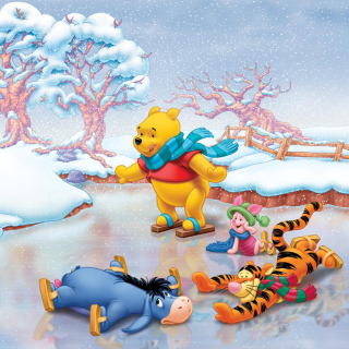 Kostenloses Christmas Pooh Wallpaper für iPad mini 2