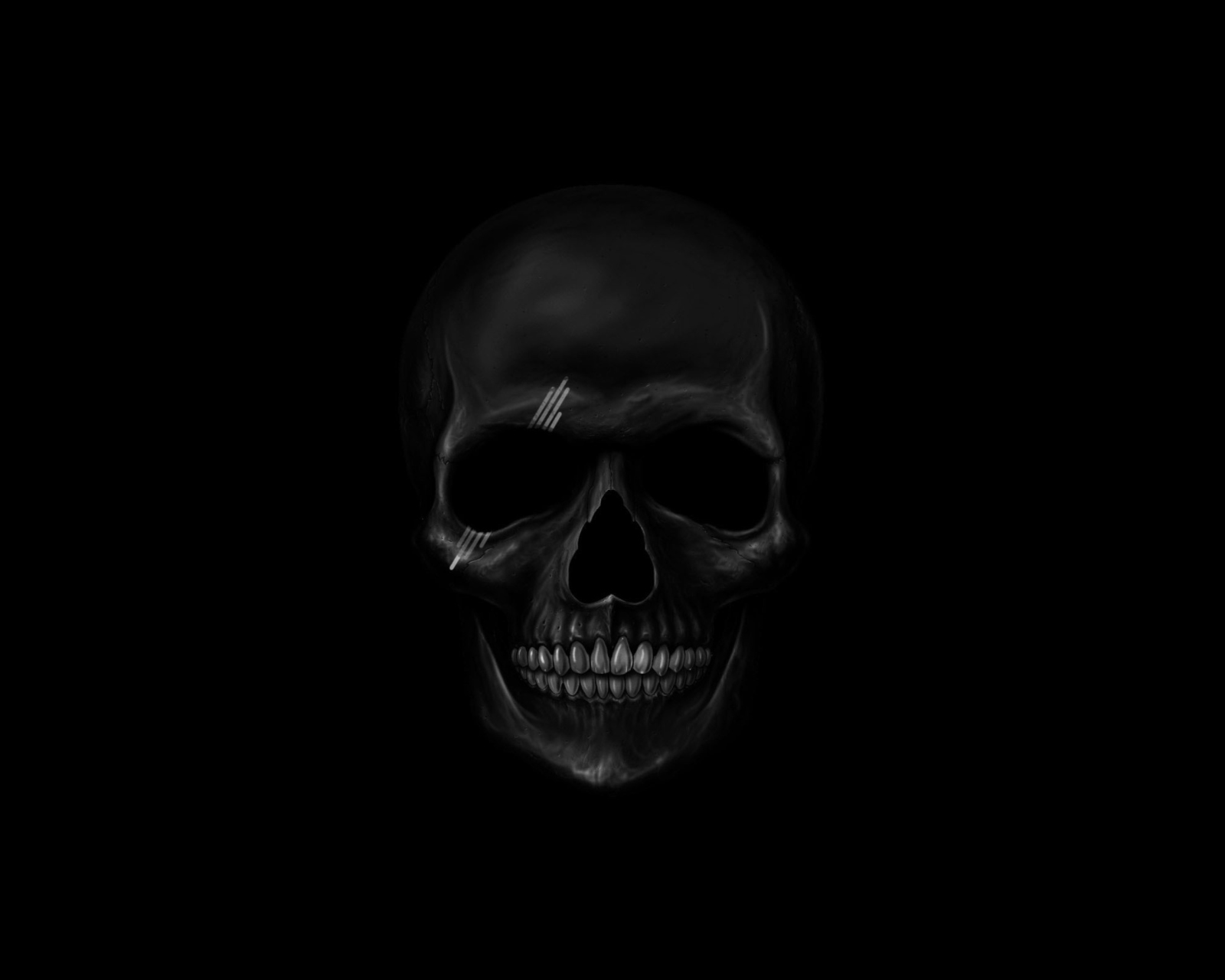 Black Skull wallpaper 1600x1280