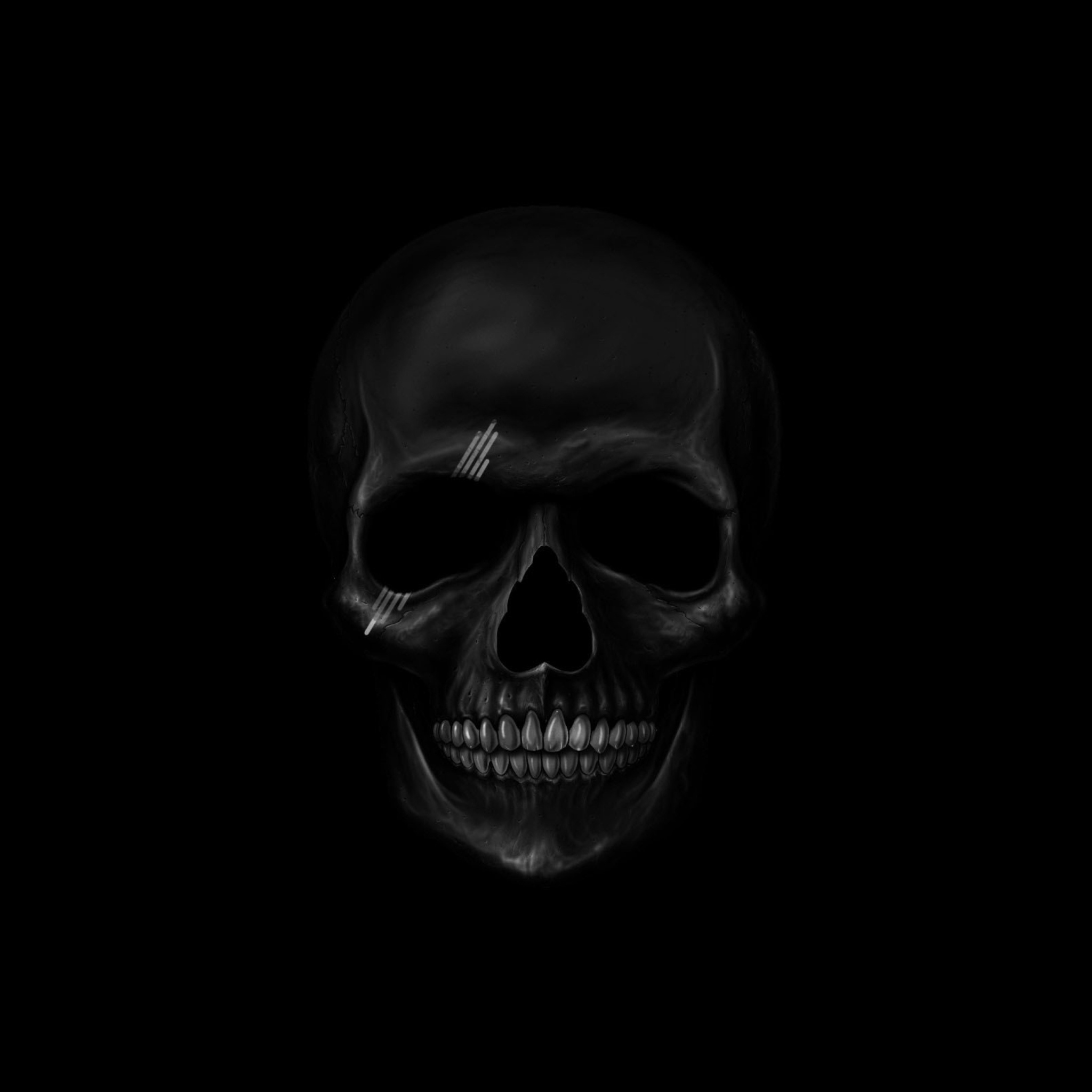 Sfondi Black Skull 2048x2048