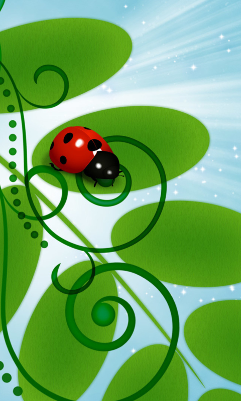 Screenshot №1 pro téma 3D Ladybug 480x800