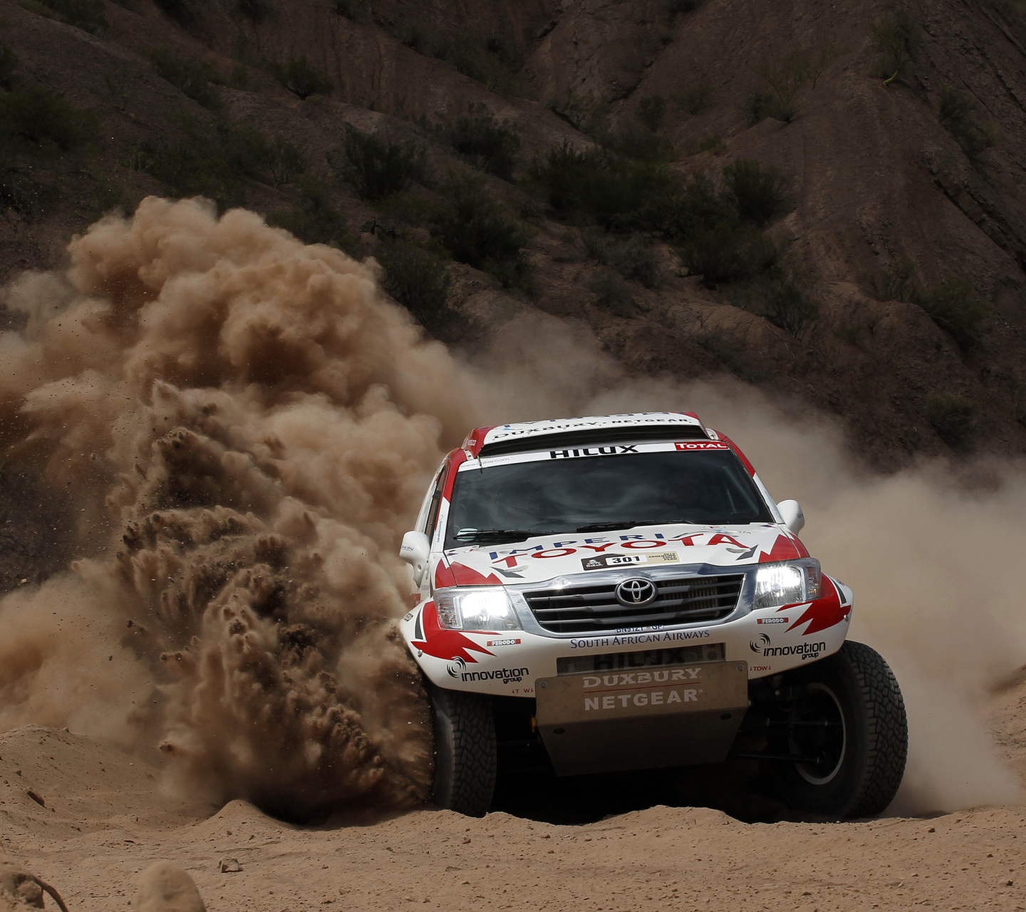 Screenshot №1 pro téma Toyota - Rally In Dakar 1440x1280