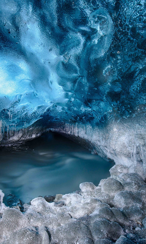 Screenshot №1 pro téma Tunnel in Iceberg Cave 480x800