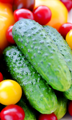 Screenshot №1 pro téma Raw foodism Food - Cucumber 240x400