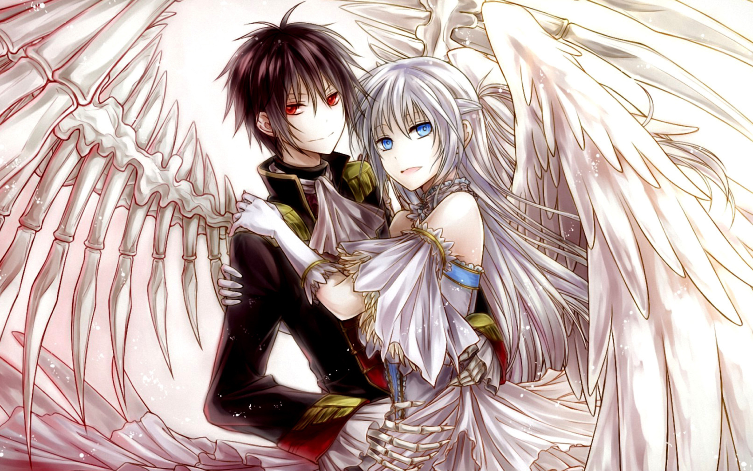 Обои Anime Angel And Demon Love 2560x1600