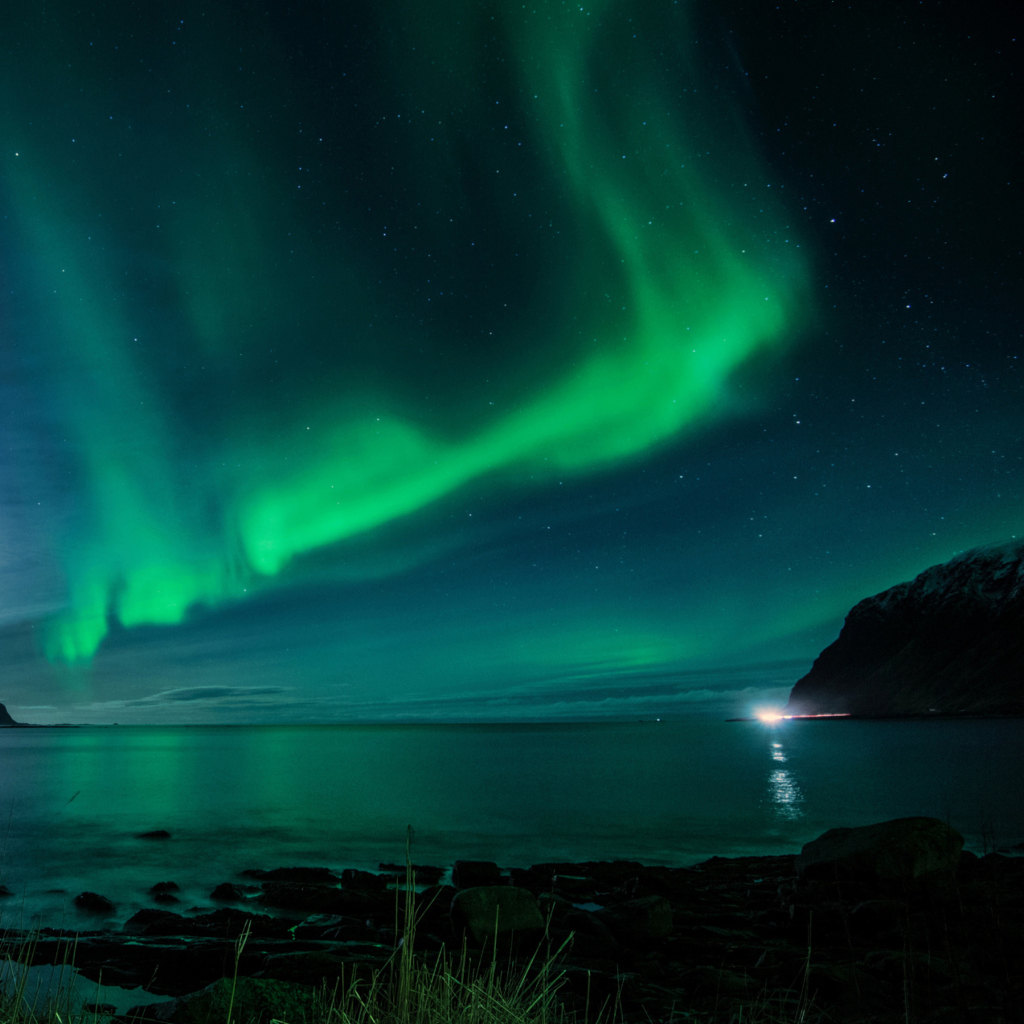 Das Iceland Northern Lights Wallpaper 1024x1024