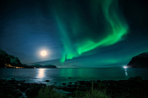 Fondo de pantalla Iceland Northern Lights 480x320