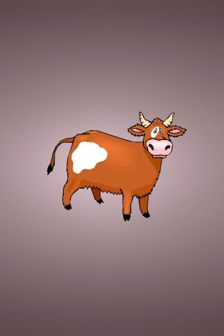Fondo de pantalla Funny Cow 320x480