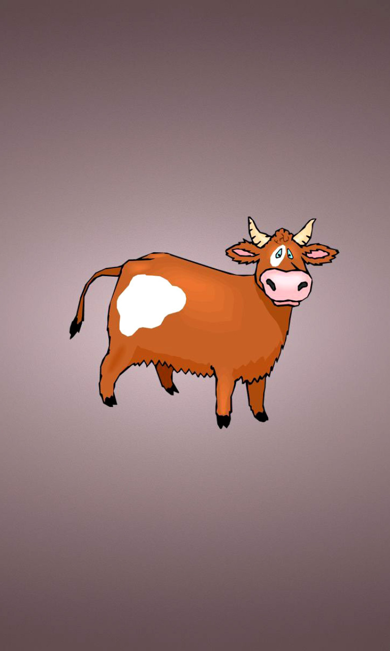 Das Funny Cow Wallpaper 768x1280