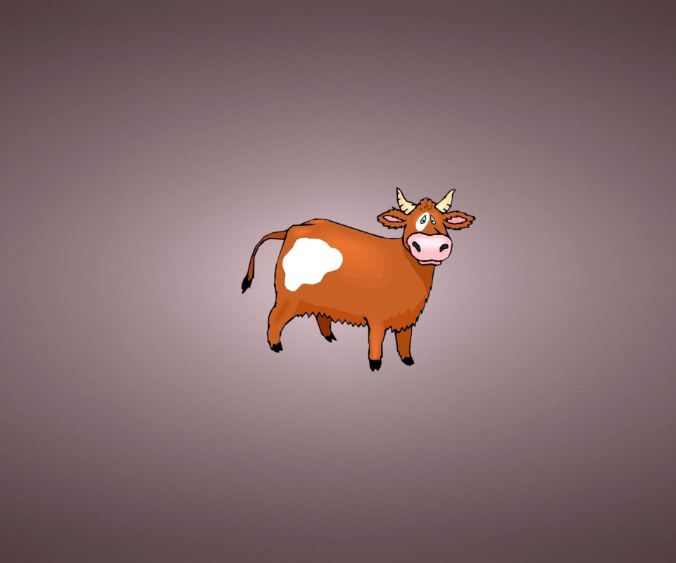 Das Funny Cow Wallpaper 960x800