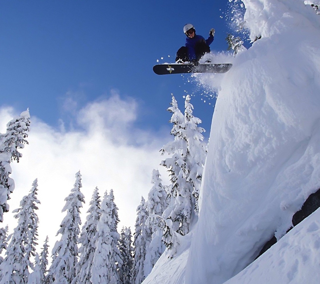 Snowboarding GoPro HD Hero wallpaper 1080x960