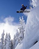 Snowboarding GoPro HD Hero wallpaper 128x160