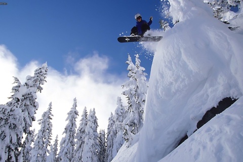 Обои Snowboarding GoPro HD Hero 480x320