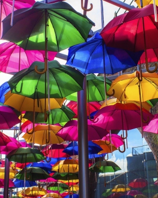 Umbrellas Street sfondi gratuiti per iPhone 5S