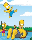 Screenshot №1 pro téma The Simpsons Swim 128x160
