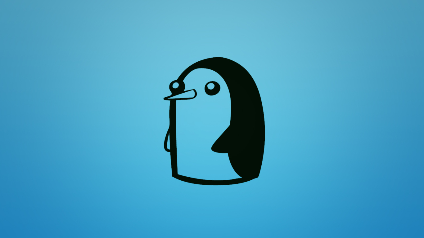 Sfondi Adventure Time - Penguin 1366x768