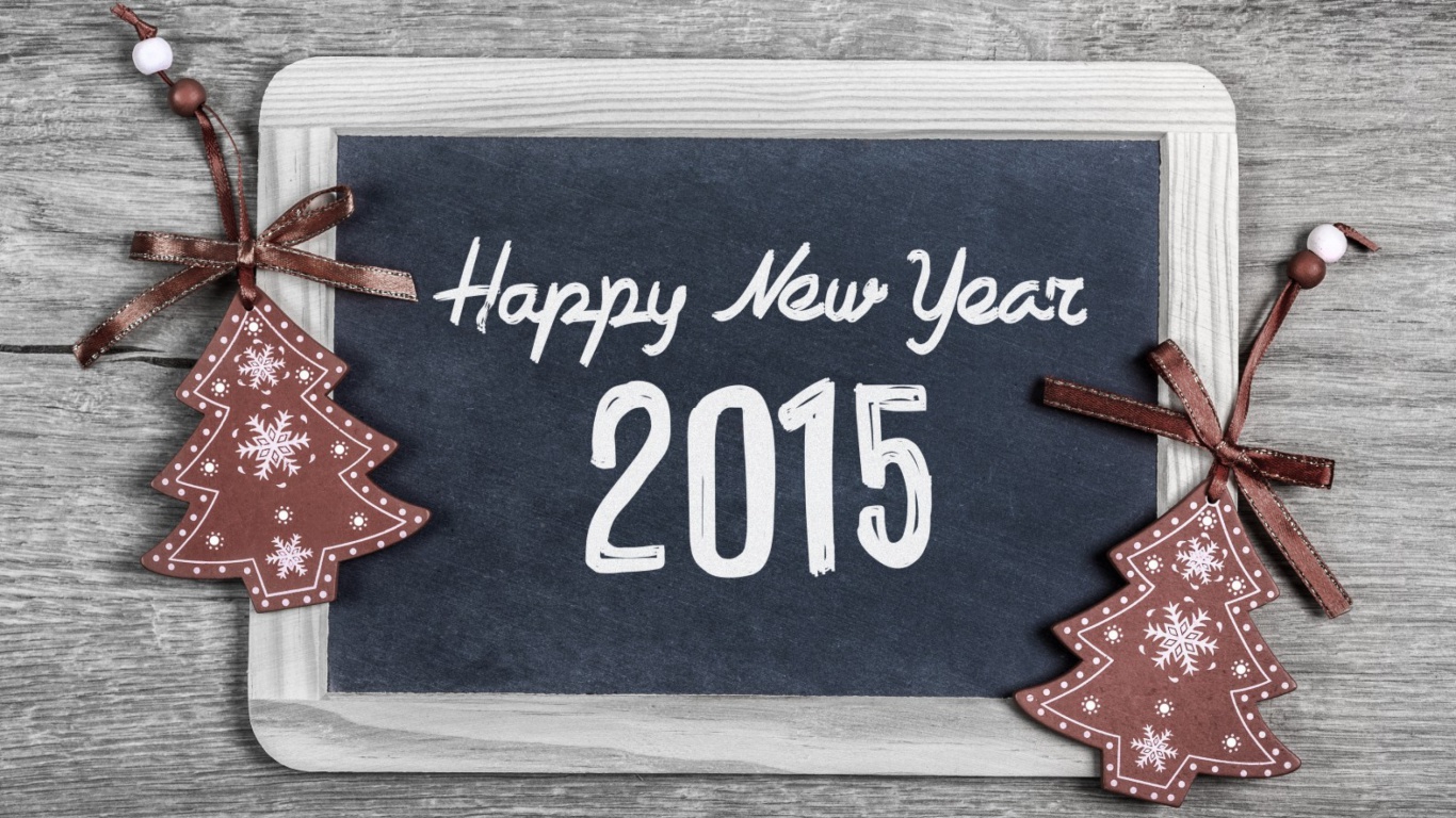 Обои Happy New Year 2015 1366x768
