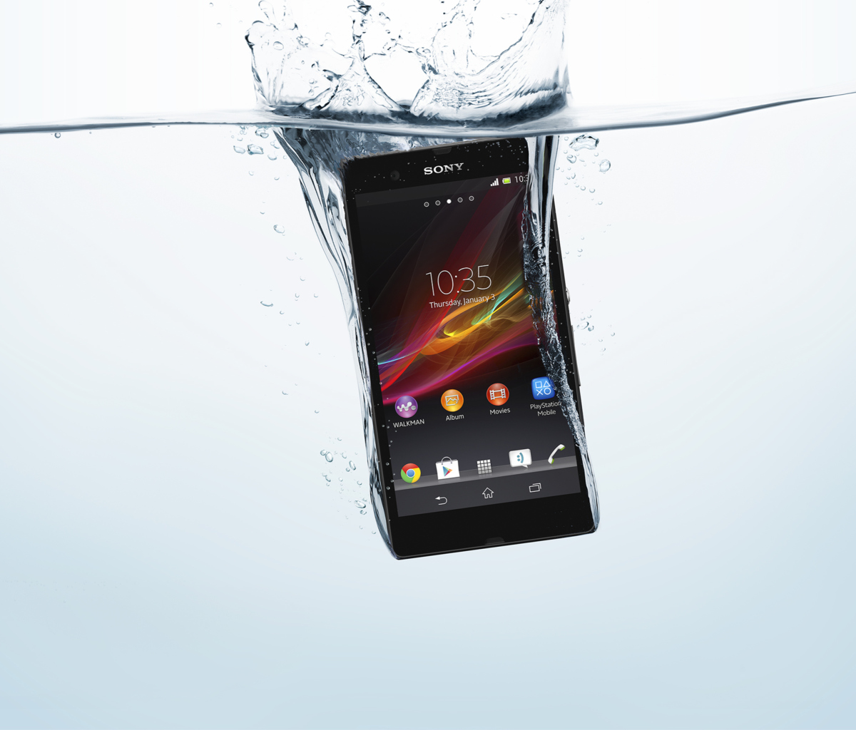 Fondo de pantalla Sony Xperia Z In Water Test 1200x1024