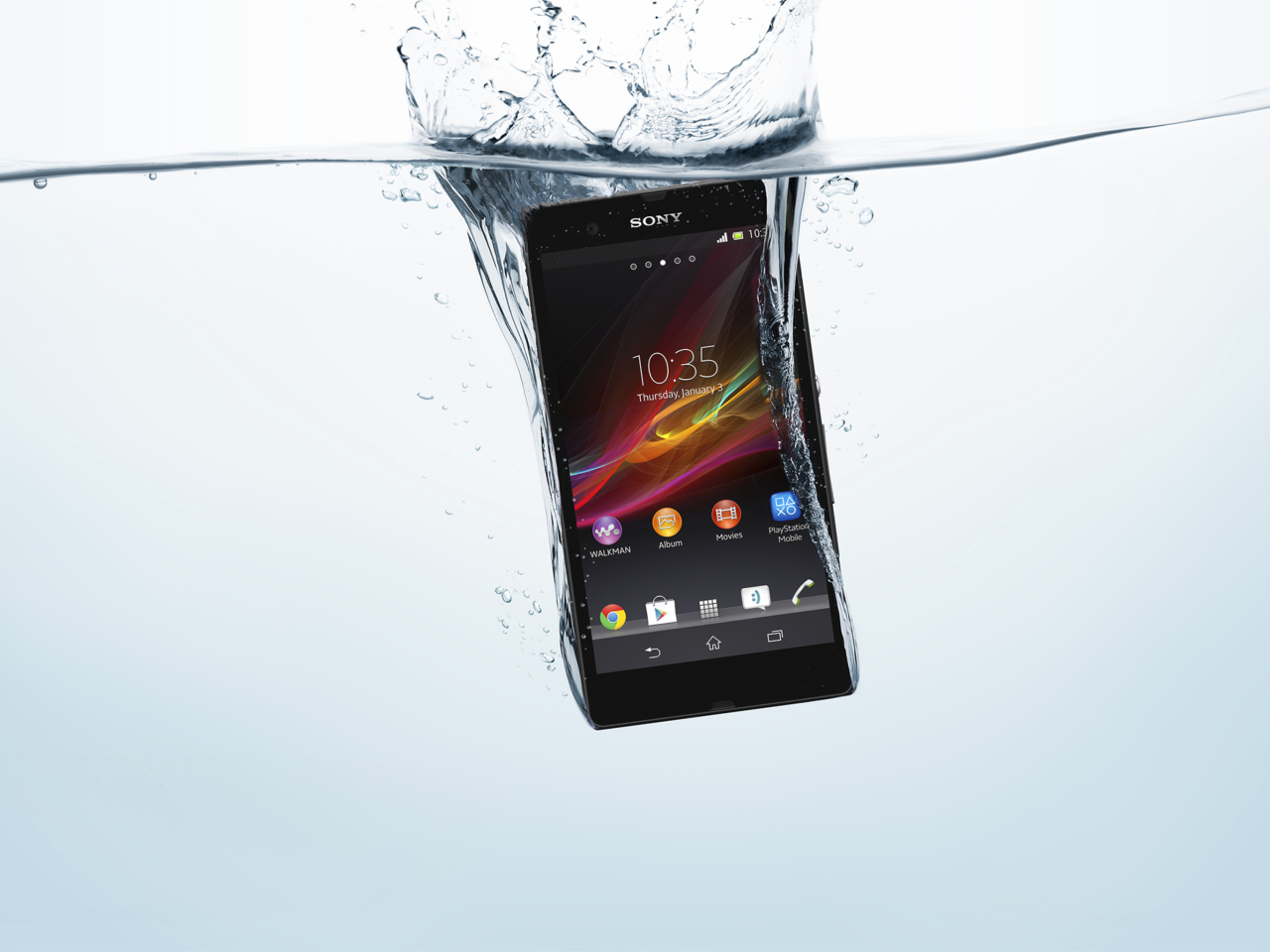 Screenshot №1 pro téma Sony Xperia Z In Water Test 1280x960