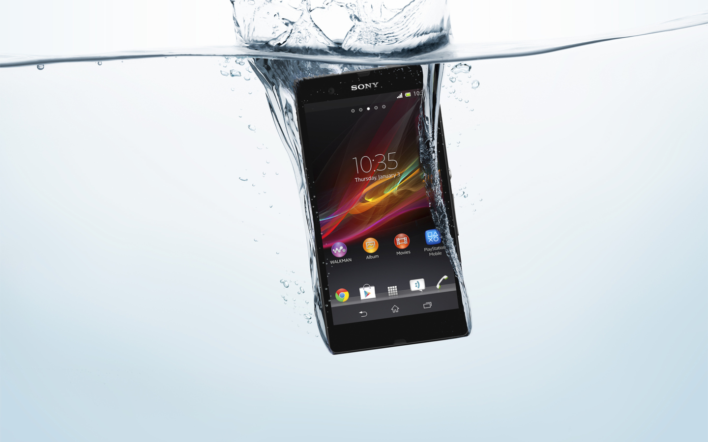 Screenshot №1 pro téma Sony Xperia Z In Water Test 1440x900