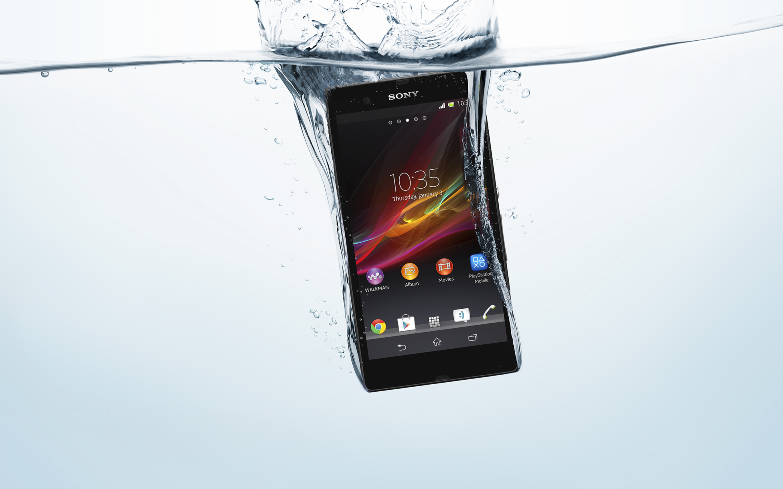 Screenshot №1 pro téma Sony Xperia Z In Water Test 2560x1600