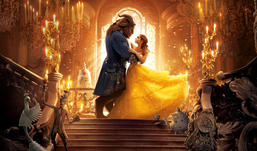 Fondo de pantalla Beauty and the Beast HD 1024x600