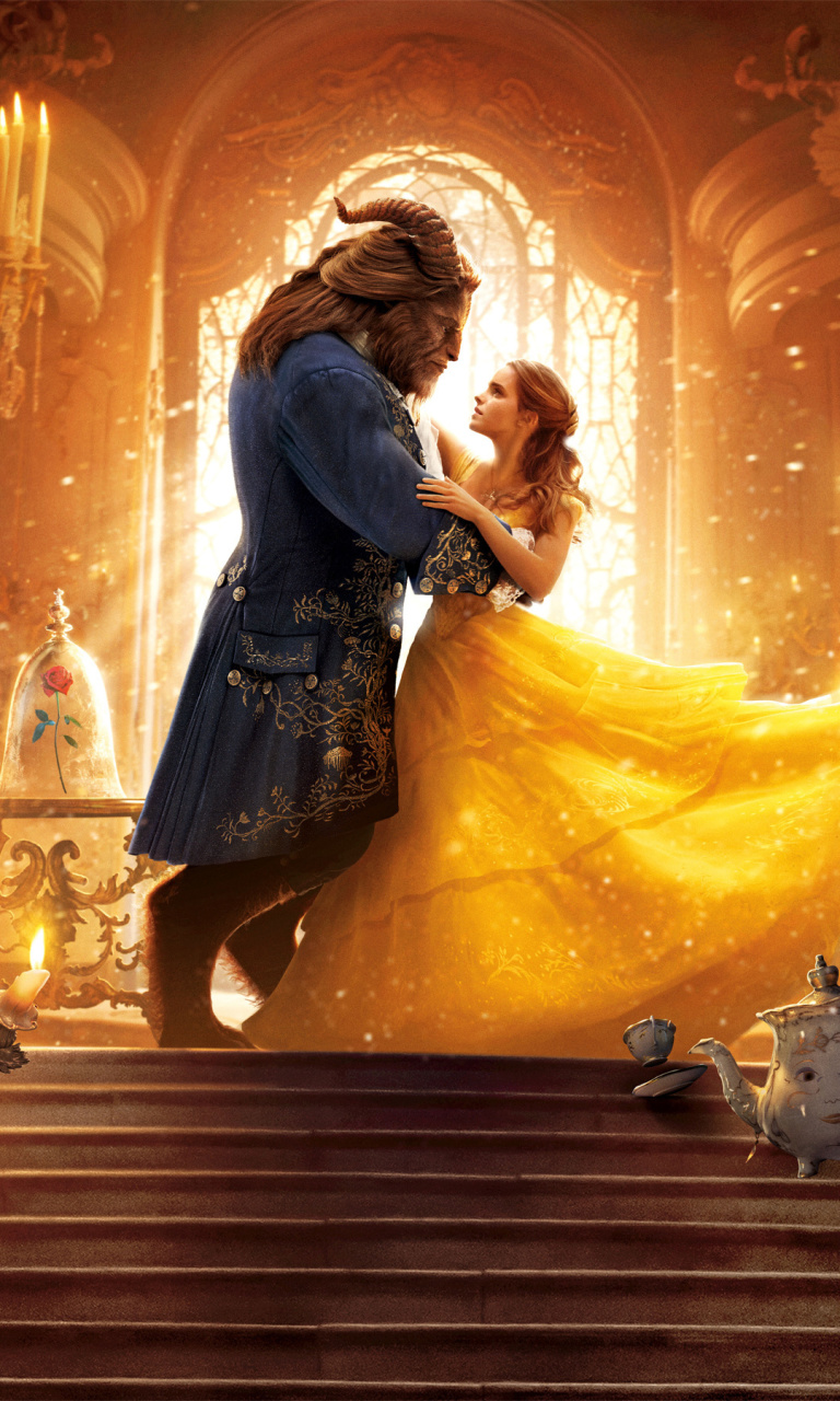 Beauty and the Beast HD wallpaper 768x1280