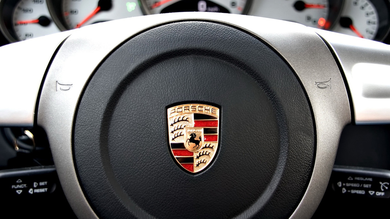 Fondo de pantalla Porsche Logo 1366x768