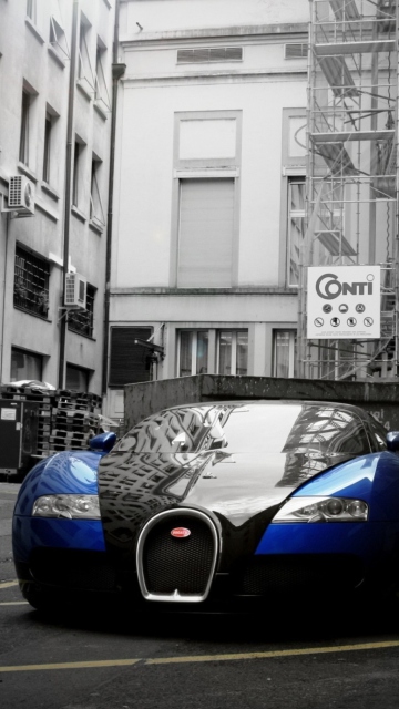 Das Bugatti Veyron Grand Sport Wallpaper 360x640