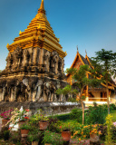 Das Thailand Temple Wallpaper 128x160