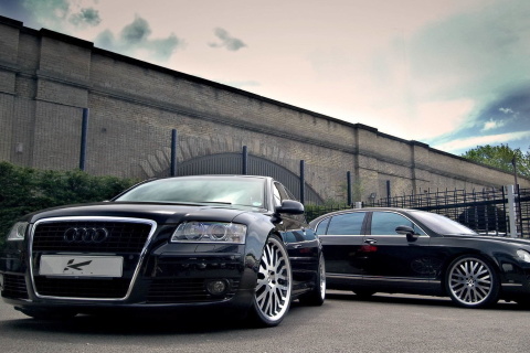 Screenshot №1 pro téma Audi A8 and Bentley, One Platform 480x320