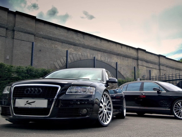 Audi A8 and Bentley, One Platform wallpaper 640x480
